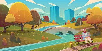 Cartoon City Park Illustration vector