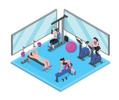 Isometric Fitness Center vector