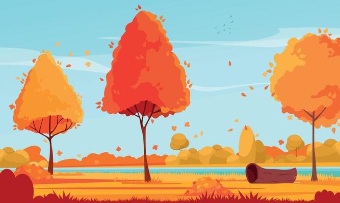 Autumn Landscape Illustration