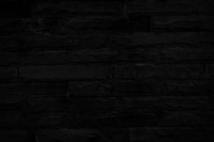 Old black brick wall texture for background with copy space for design. dark wallpaper photo