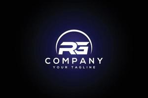 logotipo de la letra rg vector