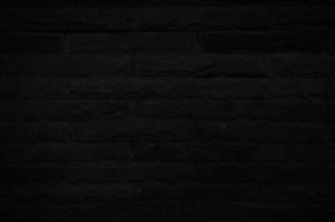 Old black brick wall texture for background with copy space for design. dark wallpaper photo