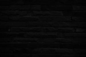 Old black brick wall texture for background with copy space for design. dark wallpaper photo