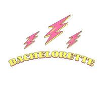 Lightning Bachelorette Party Temporary Sticker or Badge vector