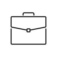 Professional bag outline icon vector. Flat business bag vector icon simple element illustration isolated on white background.