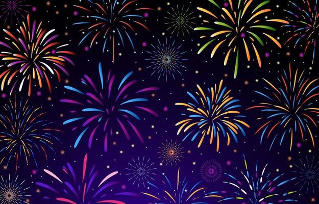 Beautiful Fireworks Background