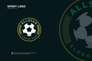 logotipo del club de fútbol, plantilla de emblemas del torneo de fútbol. diseño de vector de insignia de equipo deportivo