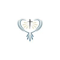 Church icon logo design vector