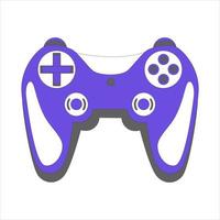 Bright gamepad in retro style. Game controller for computer playing vector illustration isolated on white background.