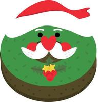 donut de navidad. papel de regalo. suministros de impresión navideña. feliz fiesta de navidad gente celebrando navidad ilustración plana vector
