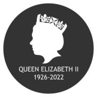 conmemoración de la muerte de la reina isabel ii. ilustración vectorial vector