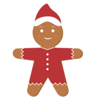 biscoitos de gengibre com fundo transparente. doces de inverno e ilustração de decoração de doces de férias de natal png