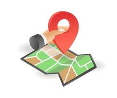 Putting a pin for a map location vector