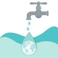 Water faucet vector illustration graphic