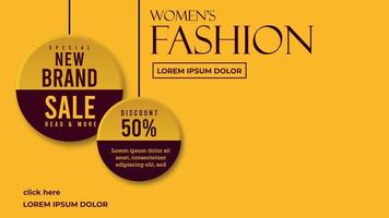 women's fashion sale banner template vector
