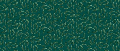 gold green abstract leaf pattern background vector illustration