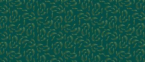 gold green abstract leaf pattern background vector illustration