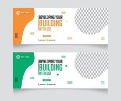 Creative Start-Up online Business Strategy social media facebook cover template, web banner template, corporate banner, header, business webinar banner Free Vector