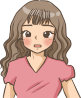 ragazza cartone animato carino kawaii anime illustrazione clip arte personaggio chibi disegno manga png