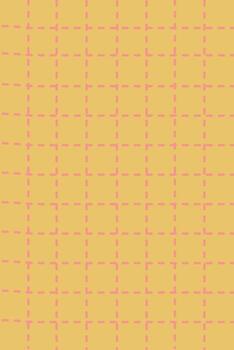 Yellow square background with pink grid lines. vector