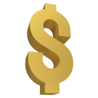 le symbole du dollar en or image png
