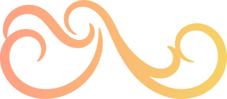 Calligraphic swirl border png