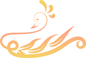 bordure de tourbillon calligraphique png