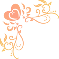 bordure de tourbillon calligraphique png