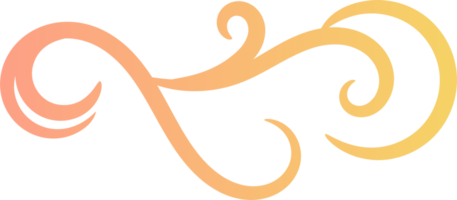 Calligraphic swirl border png