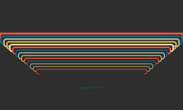 diseño de patrón retro en estilo abstracto con líneas coloridas. ilustración vectorial vector