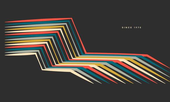 diseño de patrón retro en estilo abstracto con líneas coloridas. ilustración vectorial vector