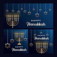 collection happy hanukkah illustration design vector