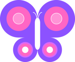 papillon avec un style violet rose coloré, élément de décoration png