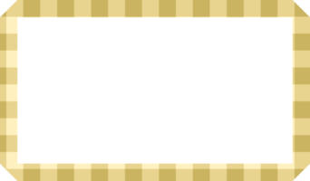 cute yellow banner, tag, label checkers, gingham, plaid, tartan decoration png