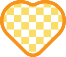 carino cuore forma scacchiera, dama, percalle, plaid, tartan decorazione png