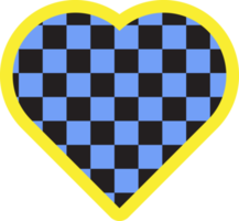 carino cuore forma scacchiera, dama, percalle, plaid, tartan decorazione png