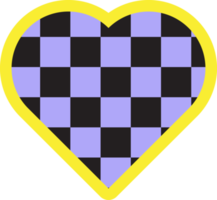 carino cuore forma scacchiera, dama, percalle, plaid, tartan decorazione png