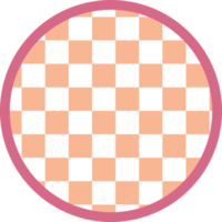 söt färgrik runda form schackbräde, dam, gingham dekoration png