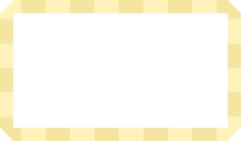 süßes gelbes Banner, Tag, Label Checkers, Gingham, Plaid, Tartan-Dekoration png