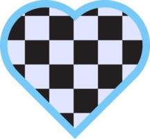 carino cuore forma scacchiera, dama, percalle, plaid, tartan decorazione png