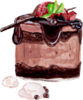 gâteau et pâtisserie à l'aquarelle png