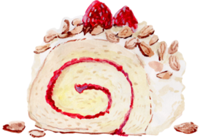 watercolor cake and pastry png