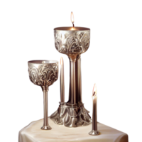 Artistic Candlesticks with Candles png