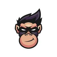 Face Monkey Cool Mascot Vector Logo Design Templates