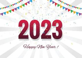 Happy new year 2023 card holiday beautiful celebration background vector