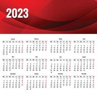 New year 2023 calendar template design vector