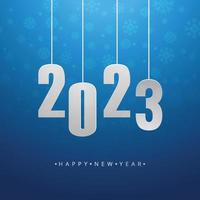 2023 happy new year background holiday card design vector