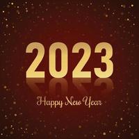 Greeting card happy new year 2023 shiny background vector