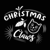 Cat Christmas t-shirt vector design