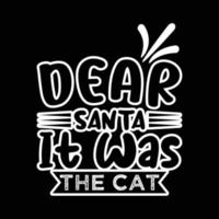 Cat Christmas t-shirt vector design